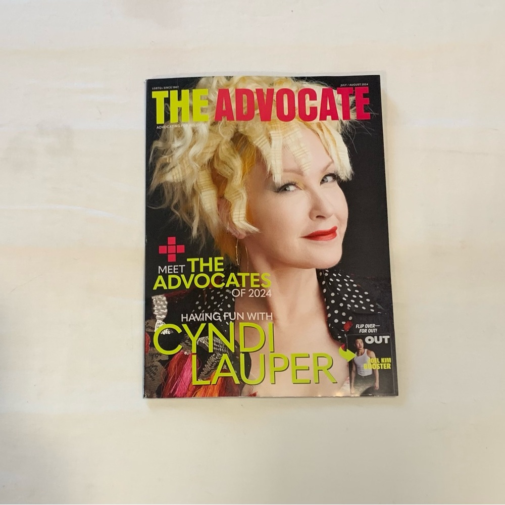 The Advocate/Out “Cyndi Lauper & Joel Kim Booster” Issue July/Aug 2024 Magazine